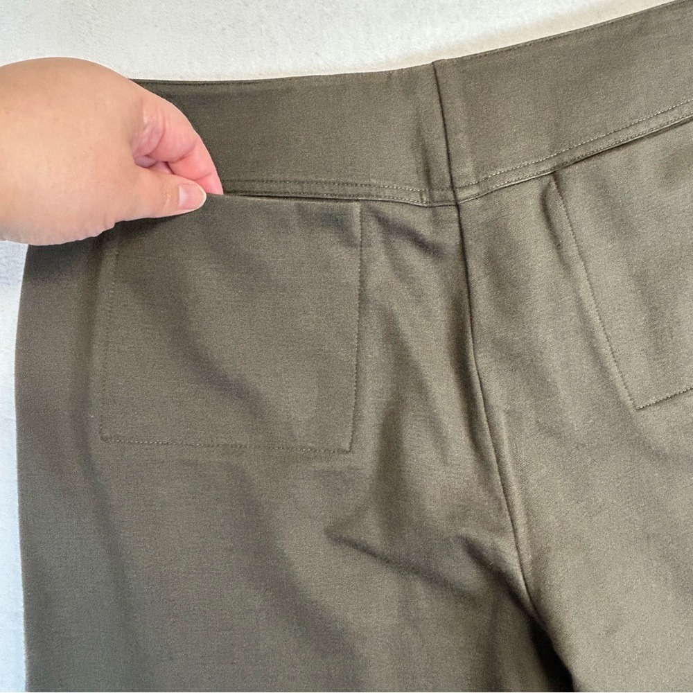 Eileen‎ Fisher Brown Heavyweight Rayon Knit Tab Waist Trousers Size Medium - Picture 6 of 8